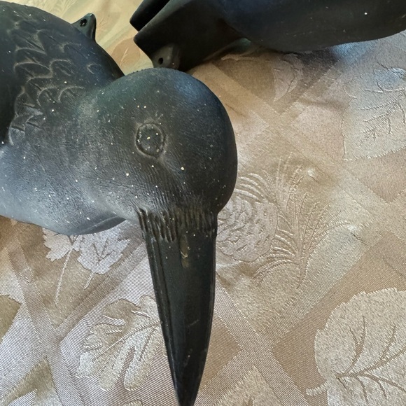 Vintage Black Bird Decoy. Set of 2 - Picture 4 of 5